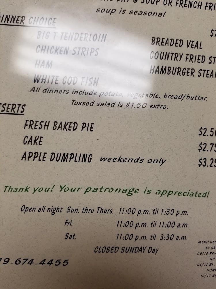 Fillin' Station Menu image 1